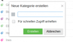 Kategorie anlegen